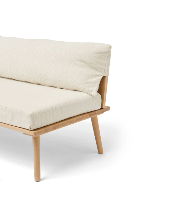 KIDS CONCEPT. Ξύλινο καθιστικό έπιπλο με μαξιλάρια SAGA (φυσικό-κρεμ)