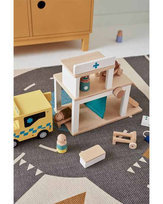 KIDS CONCEPT. Ξύλινο ασθενοφόρο AIDEN