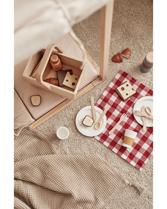 KIDS CONCEPT. Σετ πικ-νικ με ξύλινα αξεσουάρ KID'S HUB