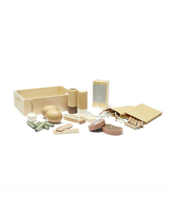 KIDS CONCEPT. Ξύλινο καλαθάκι με τρόφιμα KID'S HUB