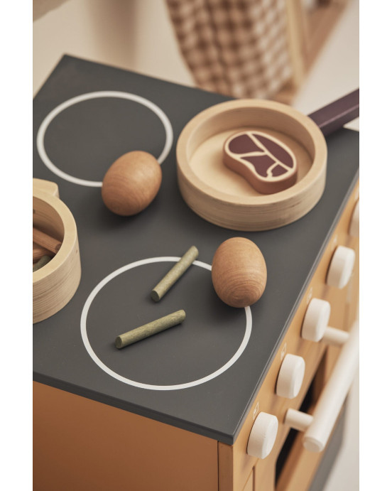 KIDS CONCEPT. Ξύλινο καλαθάκι με τρόφιμα KID'S HUB