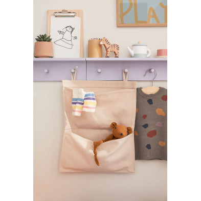 KIDS CONCEPT. Υφασμάτινη κρεμαστή θήκη παιχνιδιών Off White