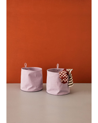 KIDS CONCEPT. Σετ 2 καλάθια αποθήκευσης σε σχήμα κυλίνδρου Lilac
