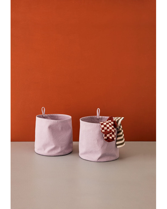 KIDS CONCEPT. Σετ 2 καλάθια αποθήκευσης σε σχήμα κυλίνδρου Lilac