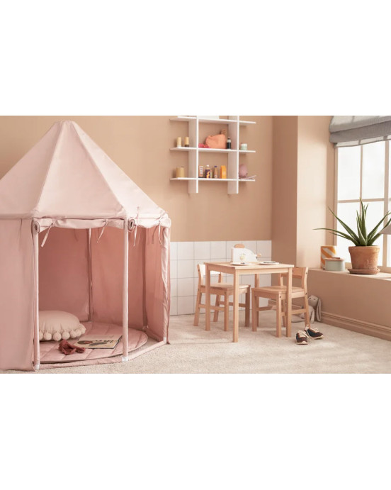 KIDS CONCEPT. Ξύλινο σπιτάκι πολυγωνικό Montessori (απαλό ροζ)