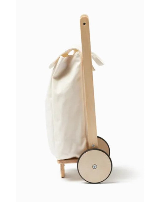 KIDS CONCEPT. Ξύλινo συρόμενο καρότσι για ψώνια KID'S HUB