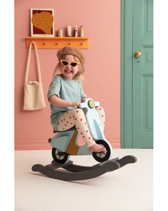 KIDS CONCEPT. Ξύλινο κουνιστό σκούτερ (μπεζ)