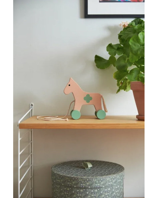 KIDS CONCEPT. Ξύλινη τρεχαλίτσα αλογάκι CARL LARSSON (ροζ)