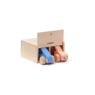 KIDS CONCEPT. Σετ με 2 ξύλινα αυτοκινητάκια και γκαράζ AIDEN