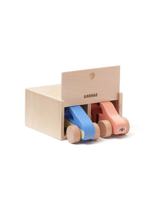 KIDS CONCEPT. Σετ με 2 ξύλινα αυτοκινητάκια και γκαράζ AIDEN