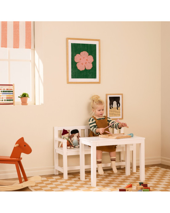 KIDS CONCEPT. Ξύλινο σετ καναπές και τραπεζάκι κήπου (λευκό)