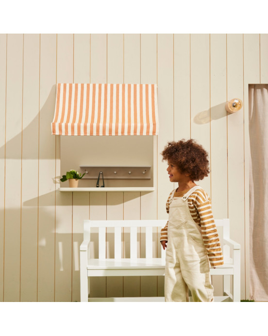 KIDS CONCEPT. Ξύλινο σετ καναπές και τραπεζάκι κήπου (λευκό)