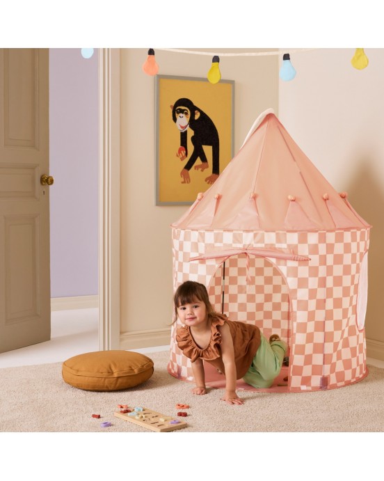 KIDS CONCEPT. Σκηνή παιχνιδιού Star (ροδακινί καρό)