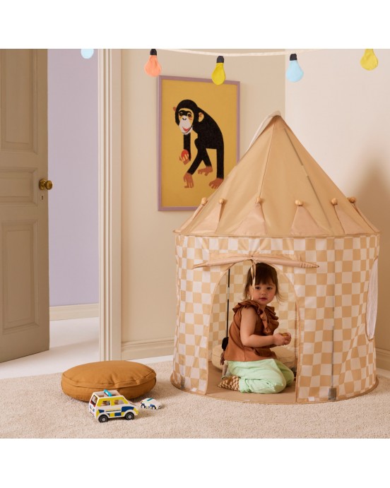 KIDS CONCEPT. Σκηνή παιχνιδιού Star (κίτρινο καρό)