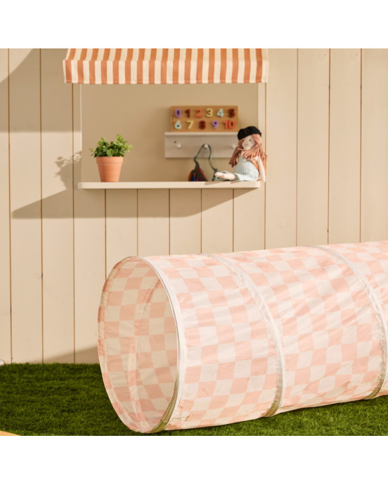 KIDS CONCEPT. Τούνελ παιχνιδιού Star (ροδακινί καρό)