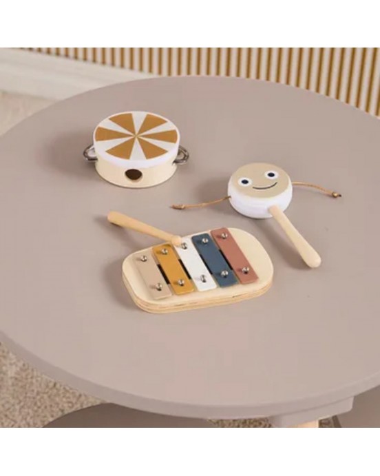 KIDS CONCEPT. Παιδικό σετ μουσικών οργάνων KID'S MUSIC (καφέ)