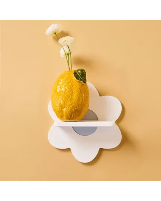 KIDS CONCEPT. Ξύλινο ράφι τοίχου λουλούδι KID'S BASE (λευκό)