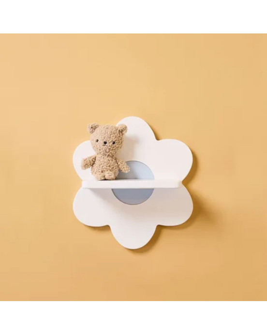 KIDS CONCEPT. Ξύλινο ράφι τοίχου λουλούδι KID'S BASE (λευκό)