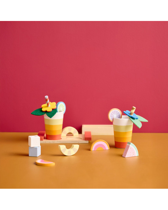 KIDS CONCEPT. Ξύλινο σετ παιχνιδιού με φρουτοποτά KID'S HUB