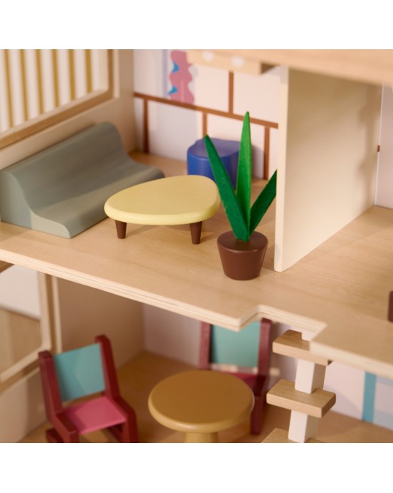 KIDS CONCEPT. Ξύλινο κουκλόσπιτο τριώροφο AIDEN