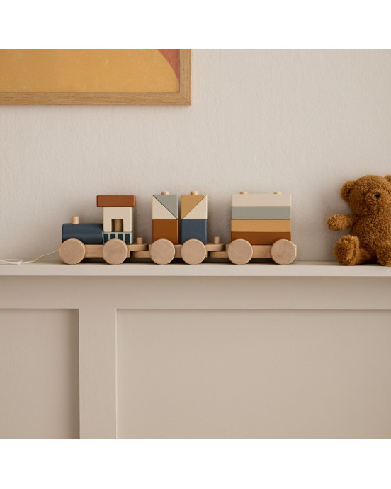KIDS CONCEPT. Ξύλινο τρενάκι με τουβλάκια ταξινόμησης