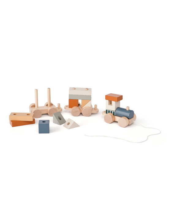 KIDS CONCEPT. Ξύλινο τρενάκι με τουβλάκια ταξινόμησης
