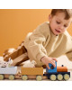 KIDS CONCEPT. Ξύλινο τρενάκι με ζώα της φάρμας AIDEN