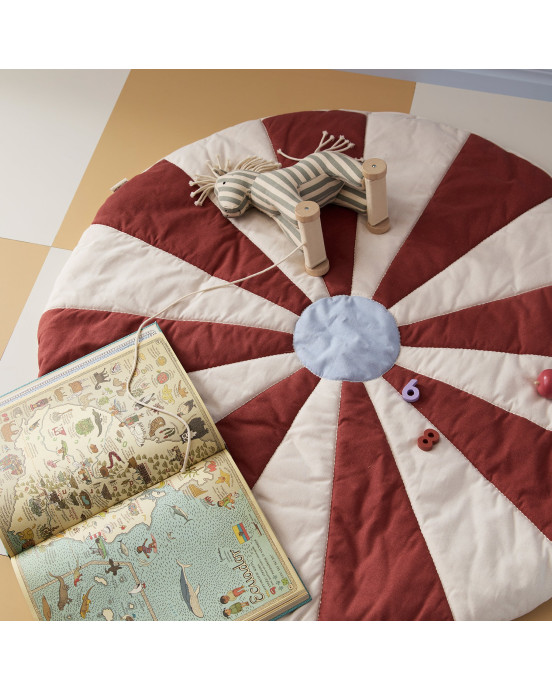 KIDS CONCEPT. Χαλάκι παιχνιδιού για σκηνή Circus (κόκκινο-λευκό)