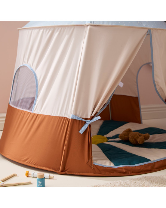 KIDS CONCEPT. Χαλάκι παιχνιδιού για σκηνή Circus (πετρόλ-λευκό)