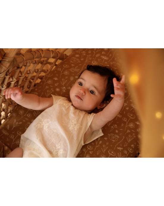 LITTLE DUTCH. Κουνουπιέρα κρεβατιού Pure Ochre Spice. Υ:240εκ