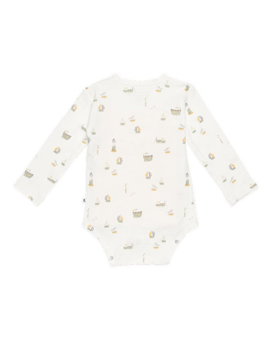 LITTLE DUTCH. Φορμάκι μακρυμάνικο Sailors Bay White - Νο86/92