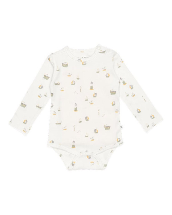 LITTLE DUTCH. Φορμάκι μακρυμάνικο Sailors Bay White - Νο86/92