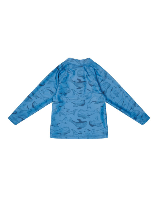 LITTLE DUTCH. Μπλουζάκι μακρυμάνικο με προστασία UV Sea Life Blue - 74/80