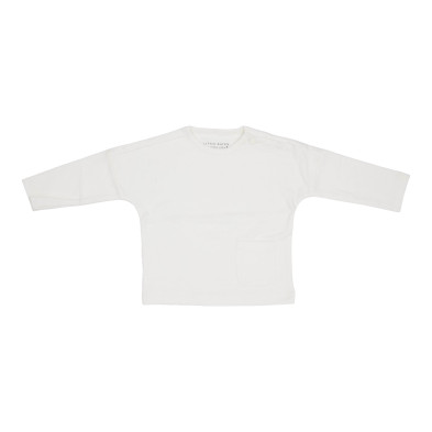LITTLE DUTCH. Μπλουζάκι μακρυμάνικο με τσέπη Soft White - Νο 68