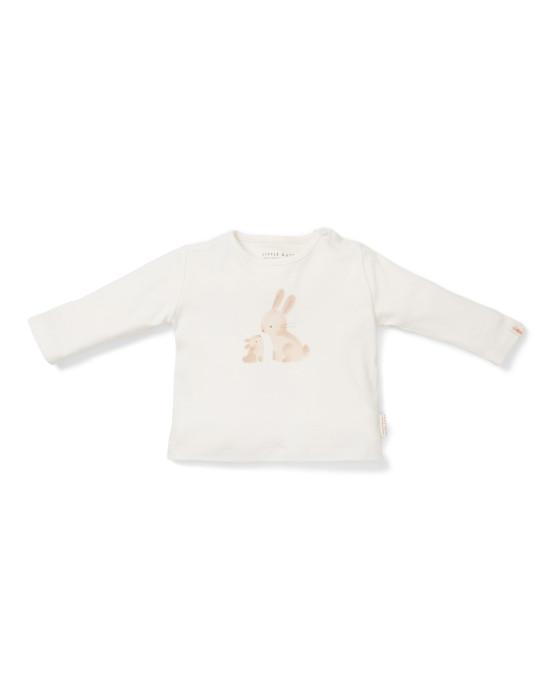 LITTLE DUTCH. Μπλουζάκι μακρυμάνικο Baby Bunny White - No 92