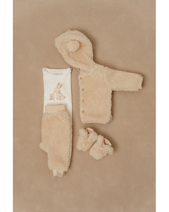 LITTLE DUTCH. Μπλουζάκι μακρυμάνικο Baby Bunny White - No 92