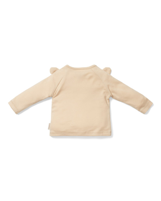 LITTLE DUTCH. Μπλουζάκι μακρυμάνικο με αυτάκια Baby Bunny Sand - Νο 80