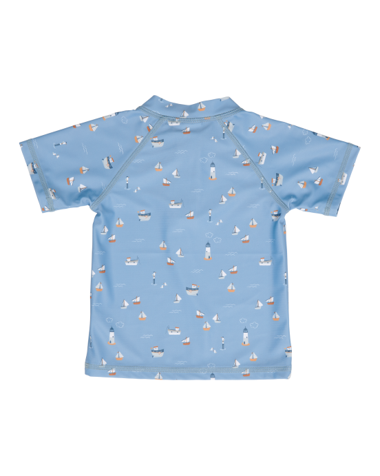 LITTLE DUTCH. Μπλουζάκι κοντομάνικο με προστασία UV Sailors Bay Dark Blue - Νο 62/68