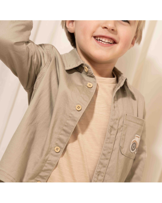 LITTLE DUTCH. Πουκάμισο Beige - Νο 92