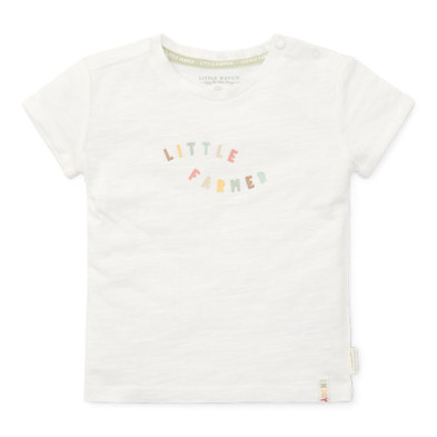 LITTLE DUTCH. Μπλουζάκι κοντομάνικο Off White Little Farmer - Νο 98