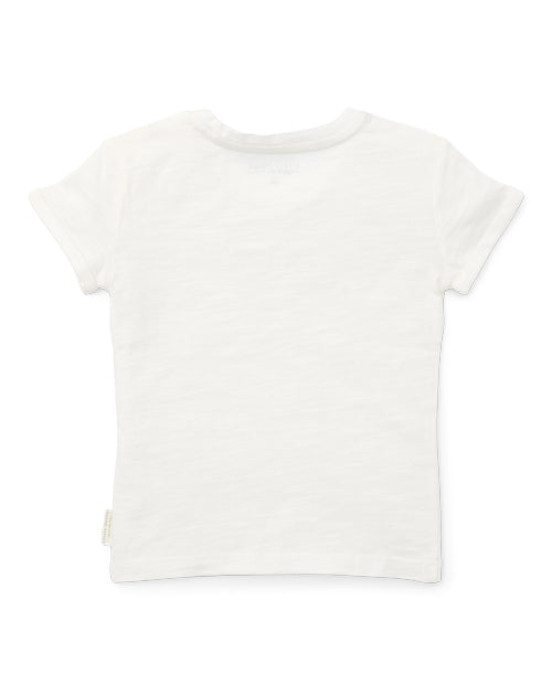 LITTLE DUTCH. Μπλουζάκι κοντομάνικο Off White Little Farmer - Νο 104