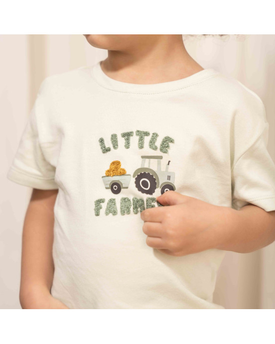 LITTLE DUTCH. Μπλουζάκι κοντομάνικο Farm Green - Νο 104