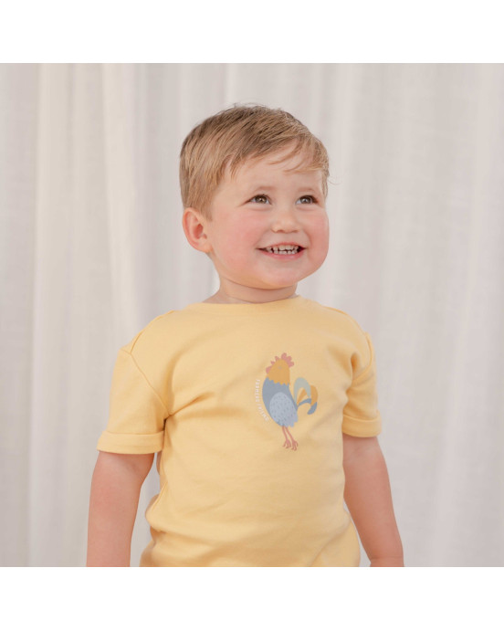 LITTLE DUTCH. Μπλουζάκι κοντομάνικο Sunny Yellow - No 86