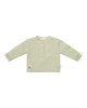 LITTLE DUTCH. Μπλουζάκι μακρυμάνικο με κουμπάκια από μουσελίνα Grass Green - Νο 86