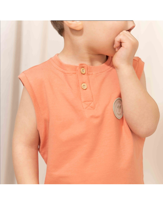 LITTLE DUTCH. Μπλουζάκι αμάνικο Little Farmer Red - No 86