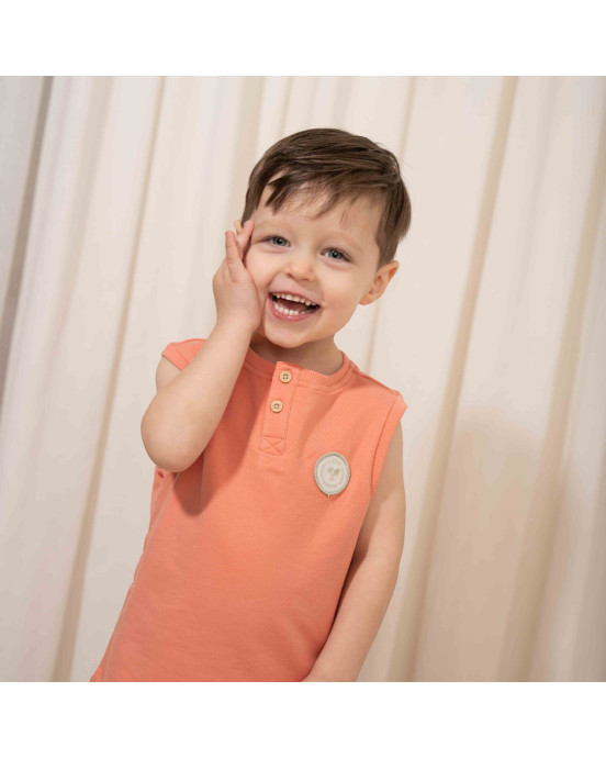 LITTLE DUTCH. Μπλουζάκι αμάνικο Little Farmer Red - No 104