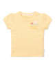 LITTLE DUTCH. Μπλουζάκι κοντομάνικο με σούρα στο μανίκι Honey Yellow - Νο 98