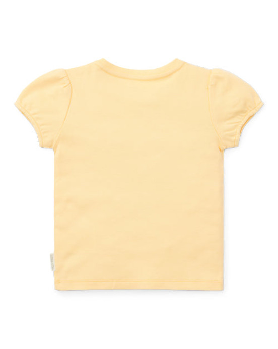 LITTLE DUTCH. Μπλουζάκι κοντομάνικο με σούρα στο μανίκι Honey Yellow - Νο 98