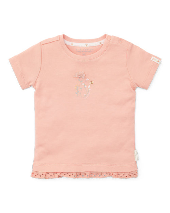LITTLE DUTCH. Μπλουζάκι κοντομάνικο Flower Pink - No 86