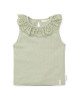 LITTLE DUTCH. Μπλουζάκι αμάνικο Rib Grass Green - No 80